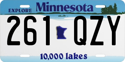 MN license plate 261QZY