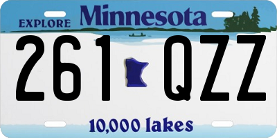 MN license plate 261QZZ