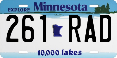 MN license plate 261RAD