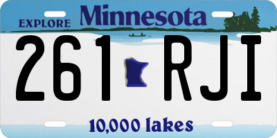 MN license plate 261RJI