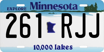 MN license plate 261RJJ