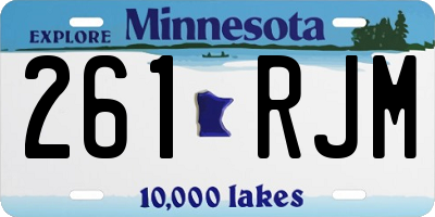 MN license plate 261RJM