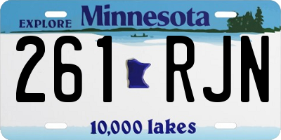 MN license plate 261RJN