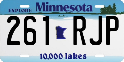 MN license plate 261RJP