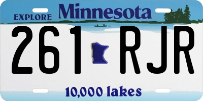 MN license plate 261RJR