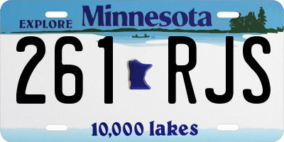 MN license plate 261RJS