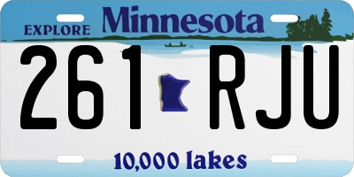 MN license plate 261RJU