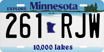 MN license plate 261RJW