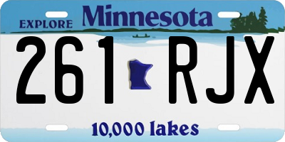 MN license plate 261RJX