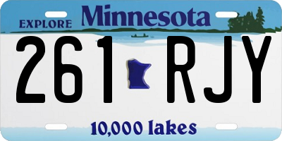MN license plate 261RJY