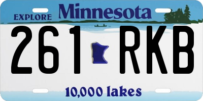 MN license plate 261RKB