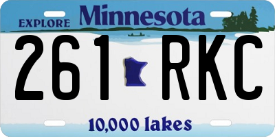 MN license plate 261RKC