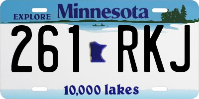 MN license plate 261RKJ