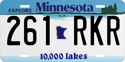 MN license plate 261RKR