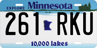 MN license plate 261RKU