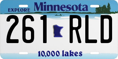 MN license plate 261RLD