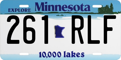 MN license plate 261RLF