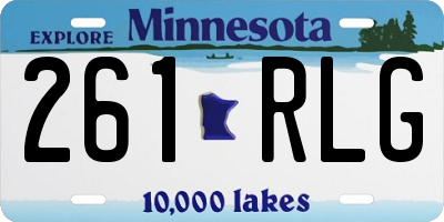 MN license plate 261RLG