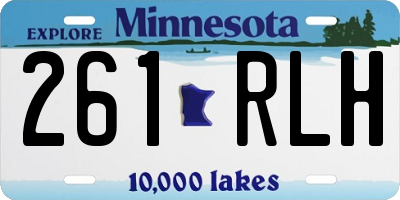 MN license plate 261RLH