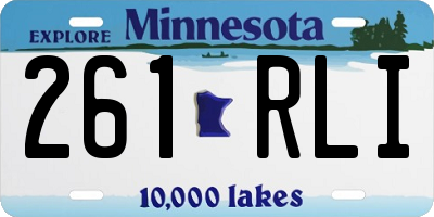 MN license plate 261RLI
