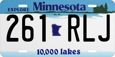 MN license plate 261RLJ
