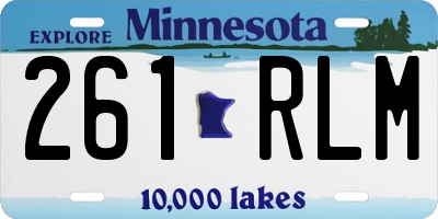 MN license plate 261RLM