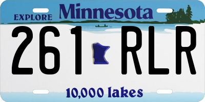 MN license plate 261RLR