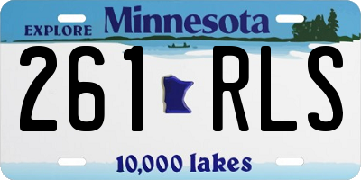 MN license plate 261RLS