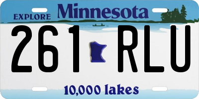 MN license plate 261RLU