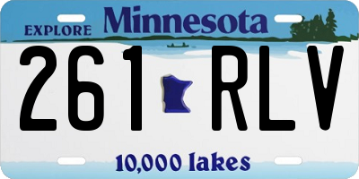 MN license plate 261RLV