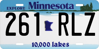 MN license plate 261RLZ