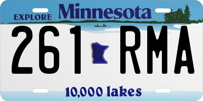 MN license plate 261RMA
