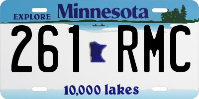 MN license plate 261RMC
