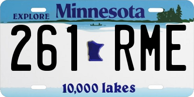 MN license plate 261RME