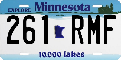 MN license plate 261RMF