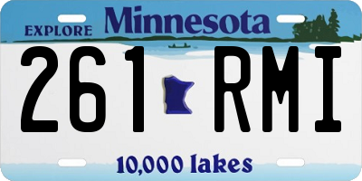 MN license plate 261RMI