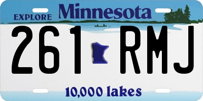 MN license plate 261RMJ
