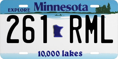 MN license plate 261RML