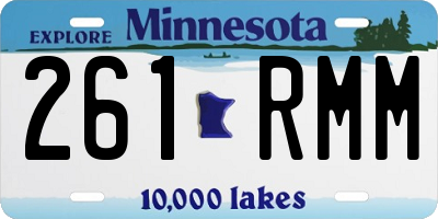 MN license plate 261RMM