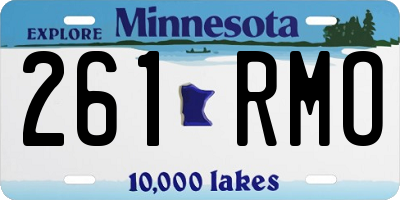 MN license plate 261RMO
