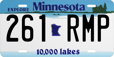 MN license plate 261RMP