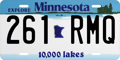 MN license plate 261RMQ