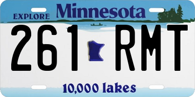 MN license plate 261RMT