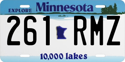 MN license plate 261RMZ