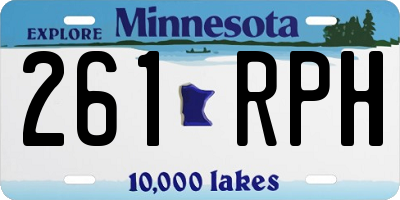 MN license plate 261RPH