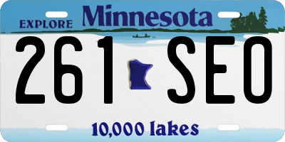 MN license plate 261SEO