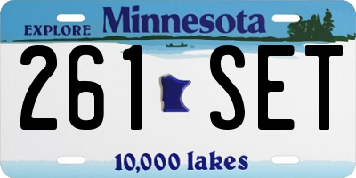 MN license plate 261SET