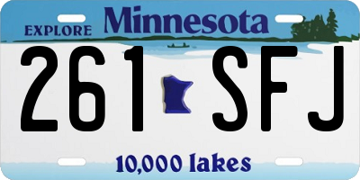 MN license plate 261SFJ