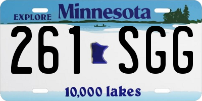 MN license plate 261SGG