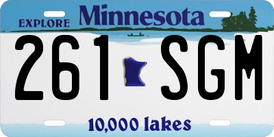 MN license plate 261SGM